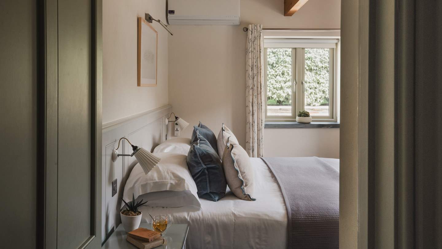 Light-filled and airy, bedroom three features a super king bed that can be arranged as twin beds as required
