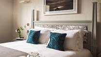 Sumptuous colours add a touch of luxury to the bedrooms