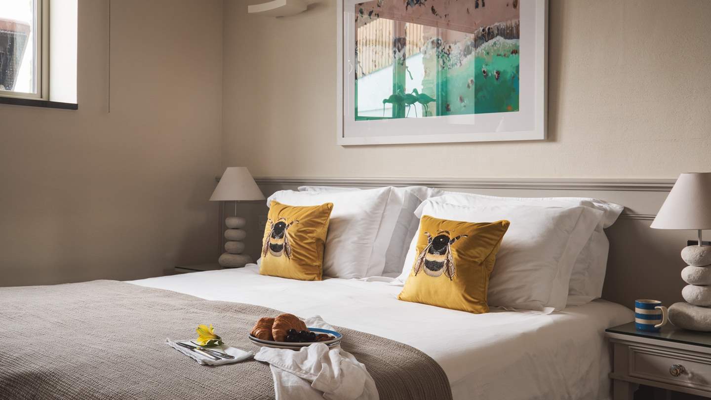 Breakfast in bed is a must on holiday