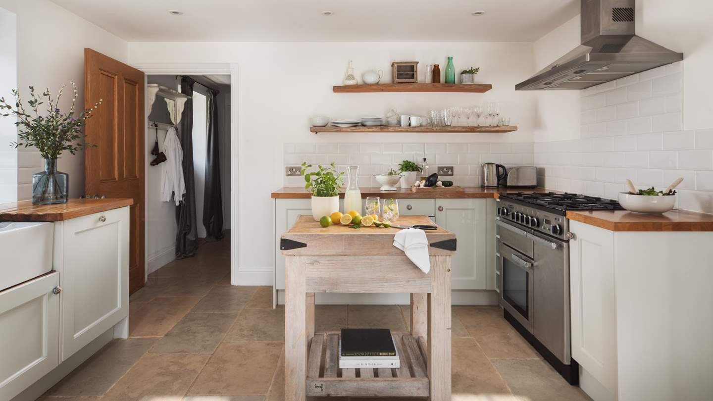 The fabulous kitchen with central island is just a dream for chefs