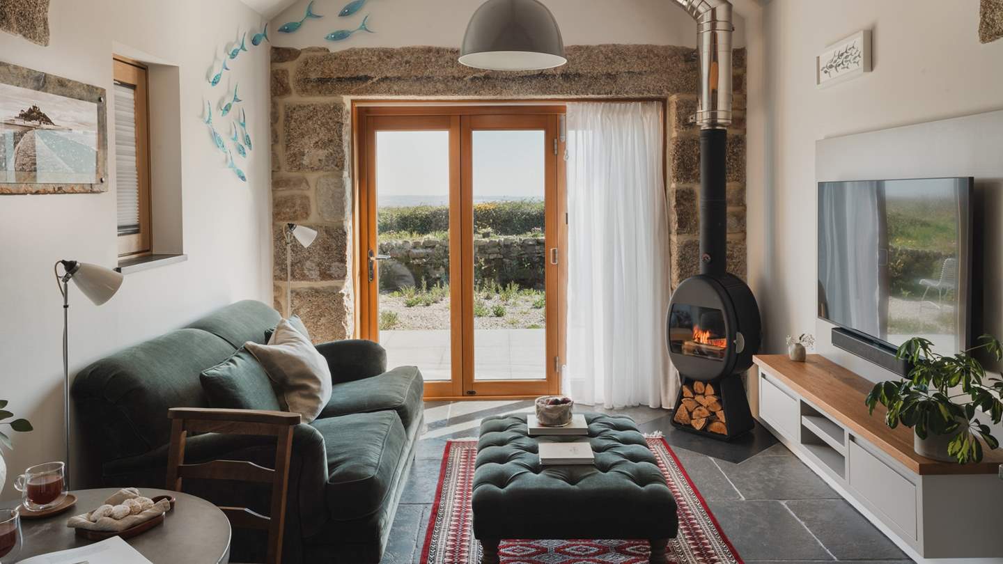 Enjoy snug scenes beside the wood burning stove

