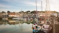 The pretty harbour of Padstow