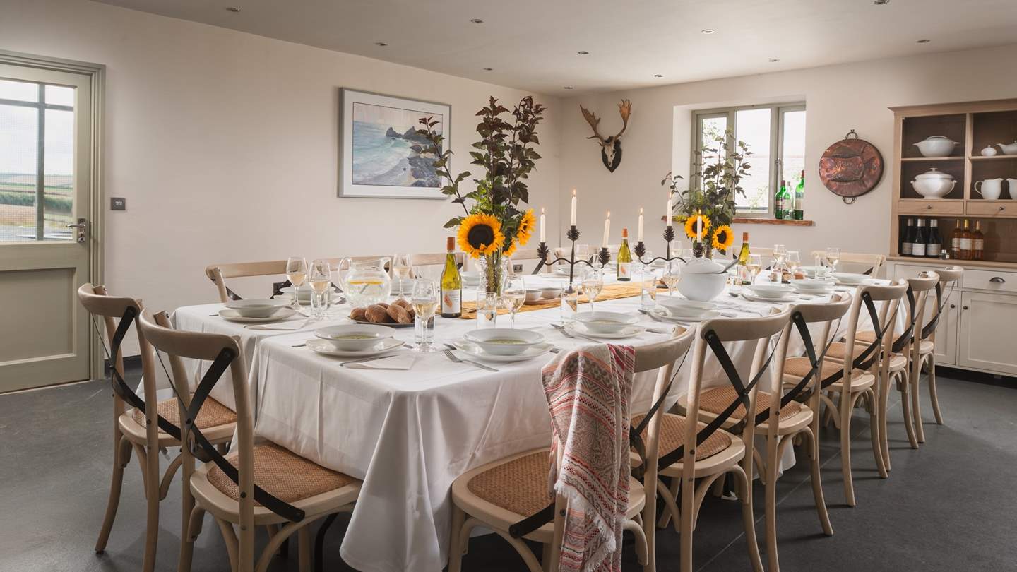 The Shoot Room can be set up exactly your celebration requirements and catering provided by Cornwall's best chefs