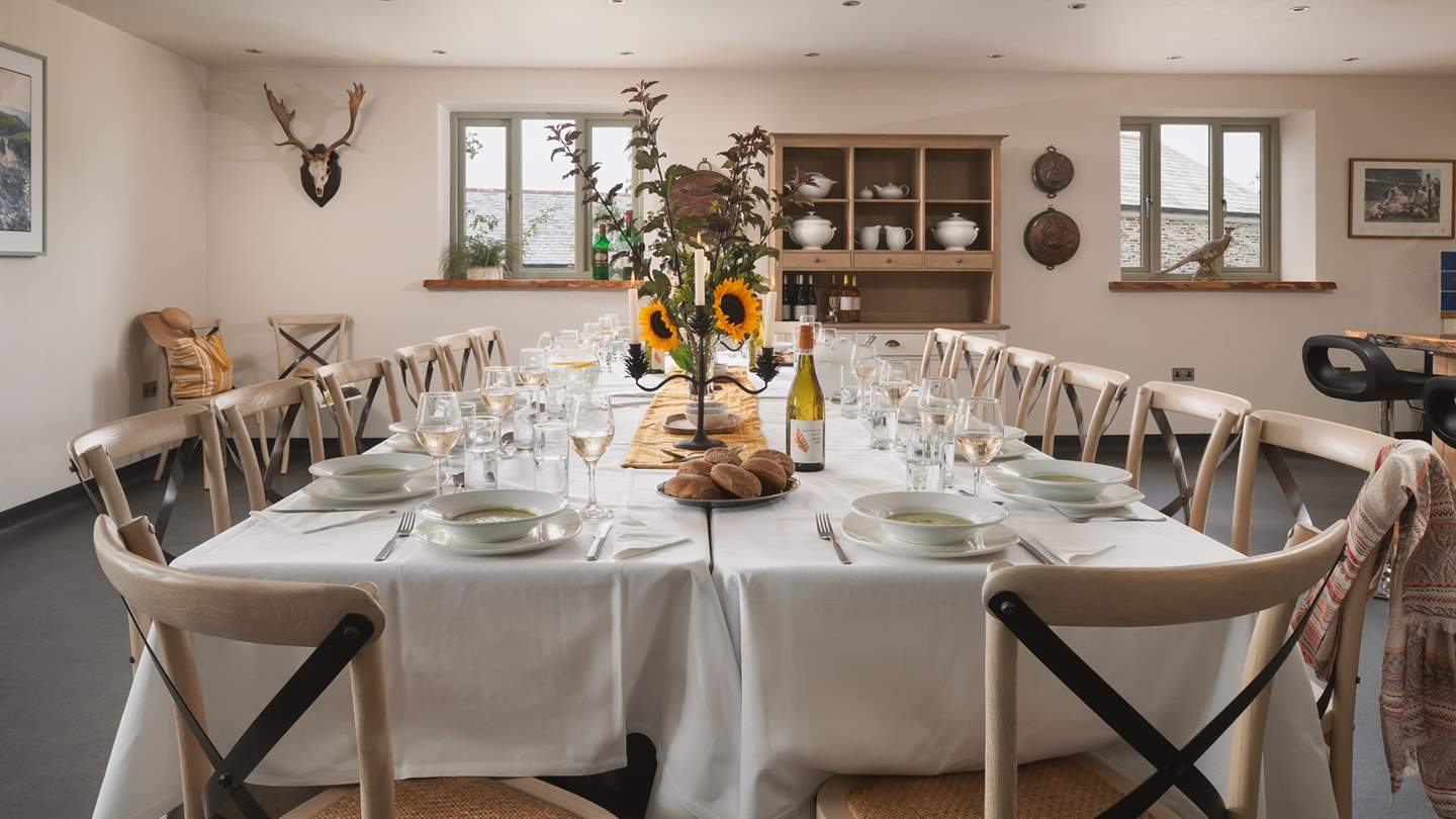The Shoot Room is the perfect setting for hosting dinner parties and celebration meals