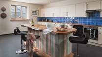 The kitchen in the boot room is fully equipped to host lavish dinner parties