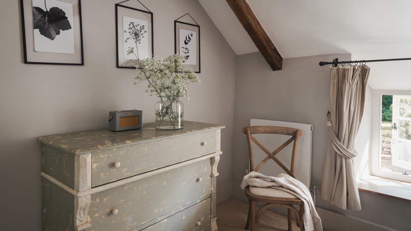 Find a lovely set of drawers, plus a chair for slow moments