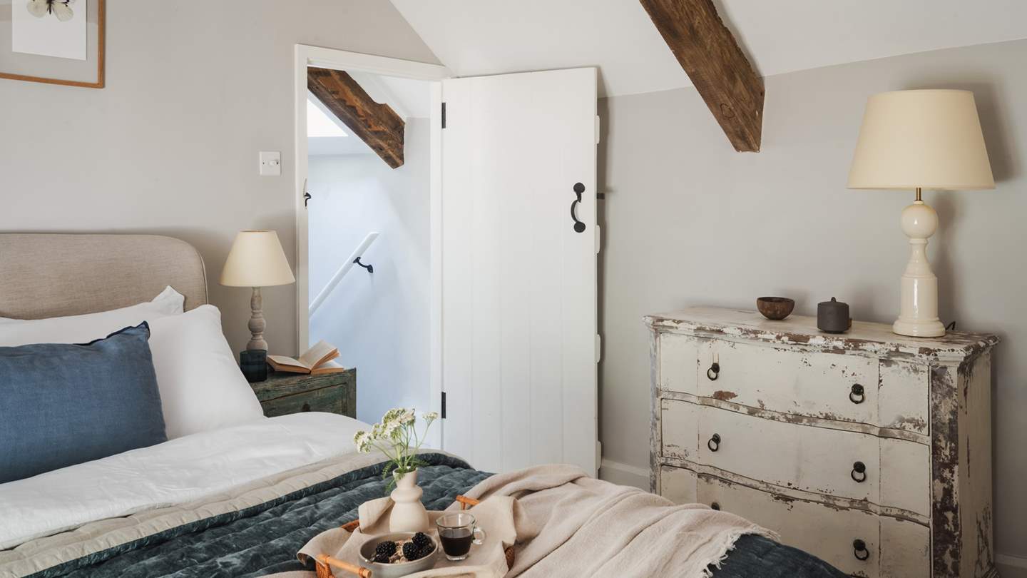 Take the stairs to the heavenly bedroom