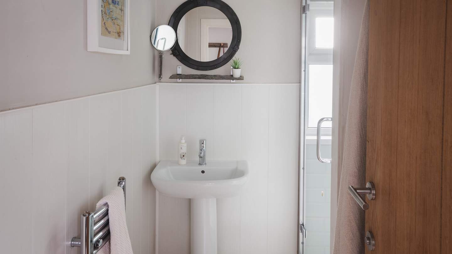 On the ground floor you'll find an 'off the beach' ready shower room