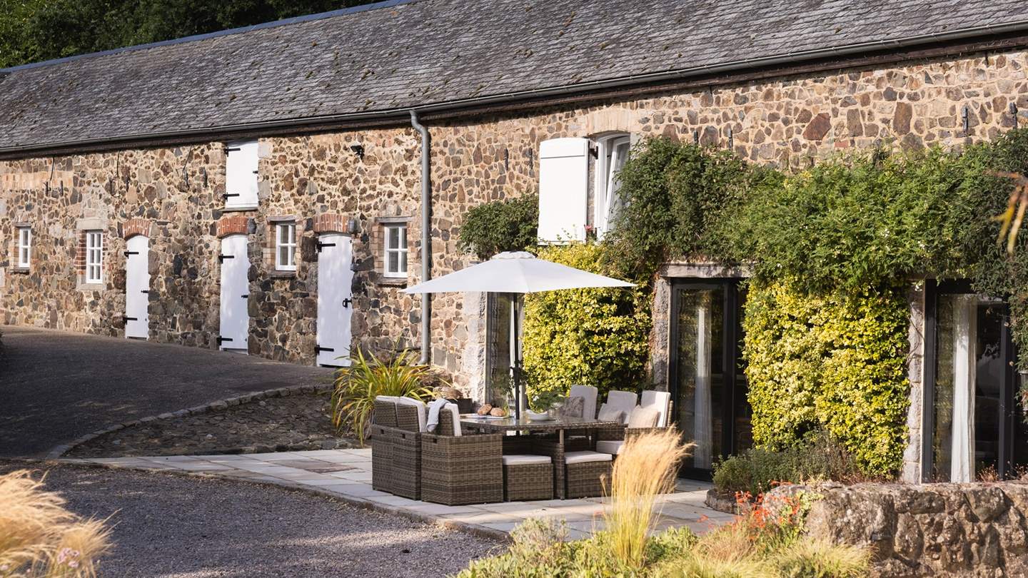 Retreat to the courtyard for meals alfresco
