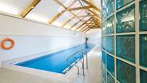 Complete with a 15 meter indoor swimming pool, sauna and gym with treadmill, indoor bike trainer and a Swiss ball
