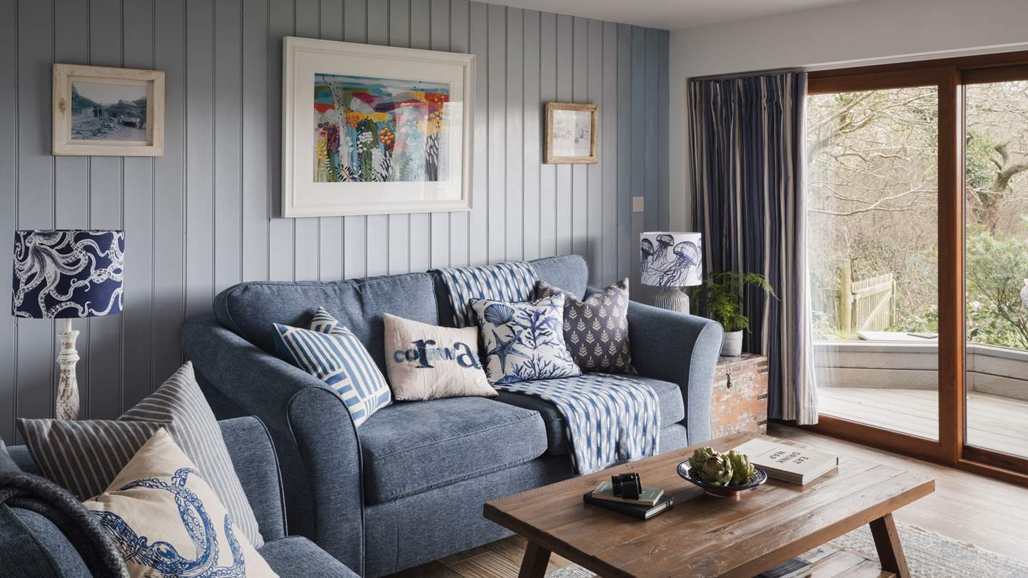 The beautiful lounge offers idyllic views over the village and rolling countryside beyond...