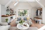 With vaulted ceiling and lots of windows to let the sunshine in, this is a tranquil, bright space