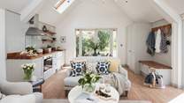 With vaulted ceiling and lots of windows to let the sunshine in, this is a tranquil, bright space