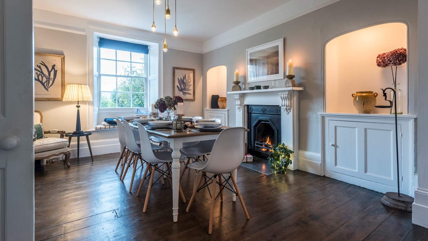 The dining area has a huge table which easily sits eight - perfect for long, lazy lunches or decadent dinner parties