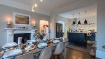 The incredible kitchen and dining room really is the heart of this amazing home