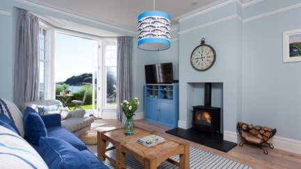 The cosy wood burning stove means you'll be toasty in winter when you're storm-watching out of the window.