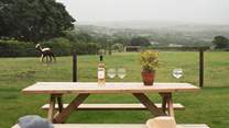 You can sit back and enjoy a tipple with stunning views of the countryside