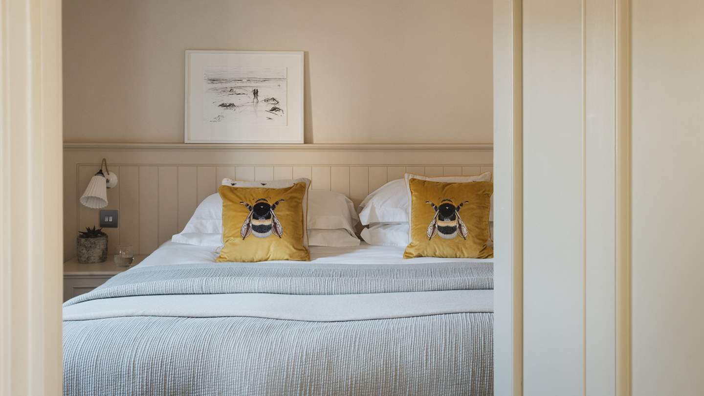 The sweet second bedroom benefits from a super-king bed that can be made in to a twin configuration, perfect for friends and little ones