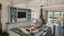 Bathed in soft sunlight, the peaceful living space is a total delight 