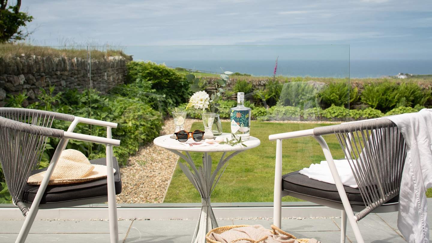 Kick back and relax with a glass of something special whilst you admire the far reaching views towards the Atlantic 