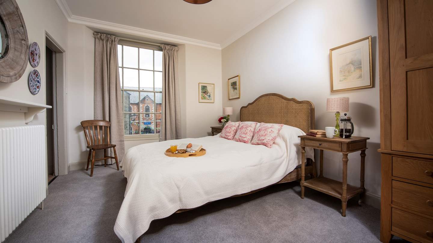 The comfortable king size bedroom is situated on the first floor and has an en suite Jack and Jill shower room.