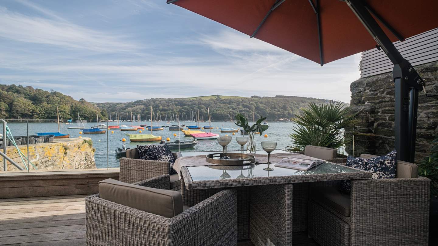 From the gated steps, you'll have private access to the water and shoreline at Trevail House