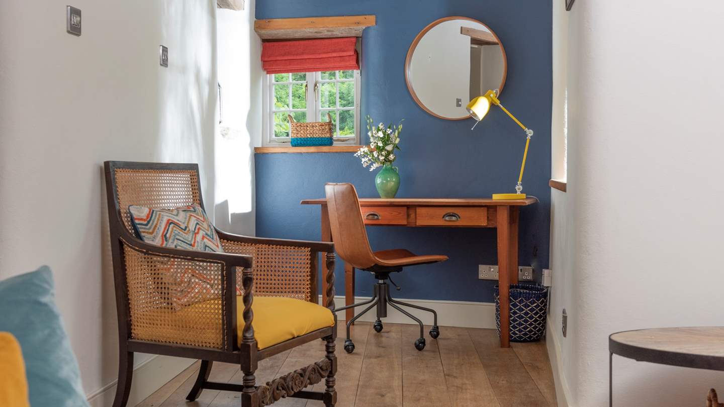 A tucked-away office area just off the sitting room if you need to catch up on work.