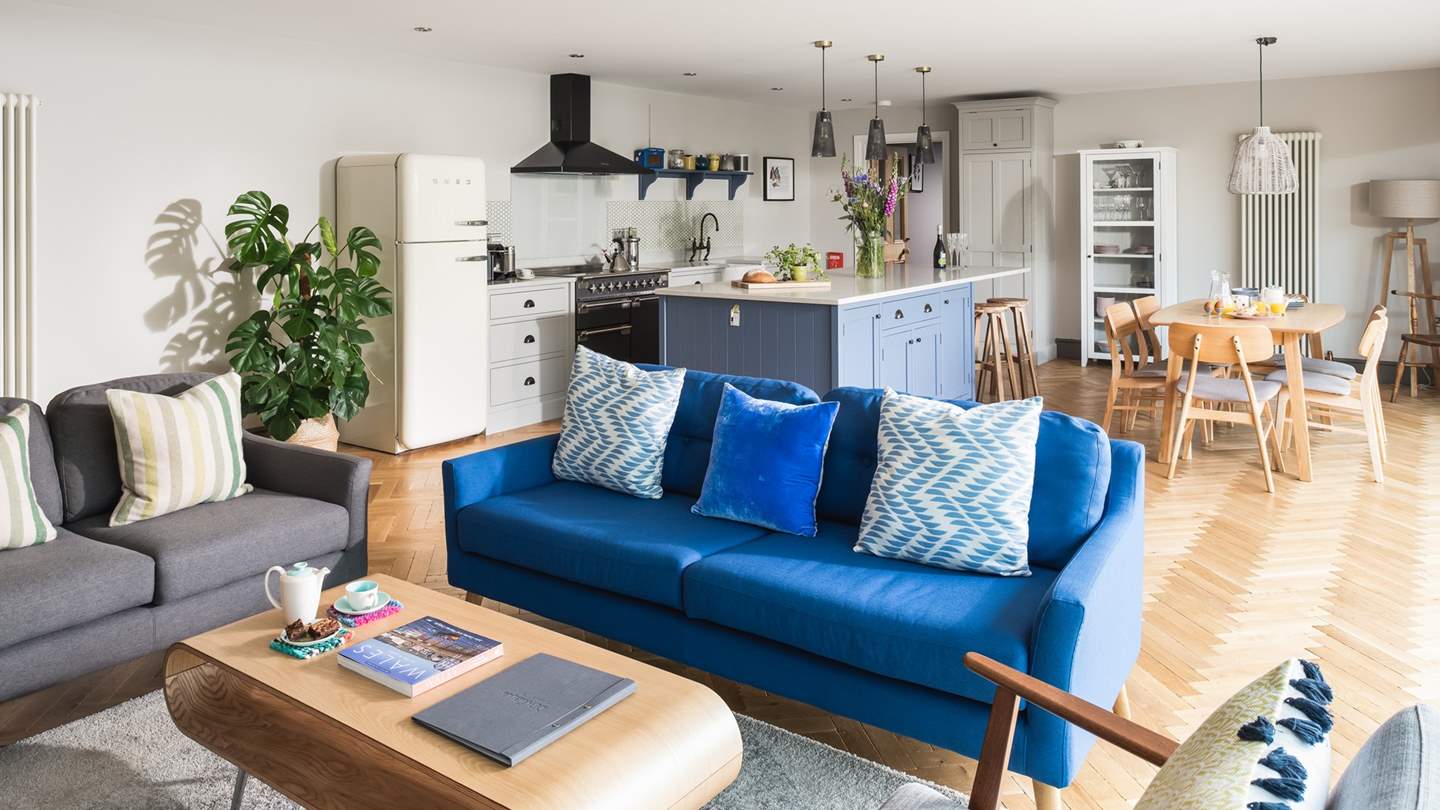 The open plan living and dining space is perfect for social settings 