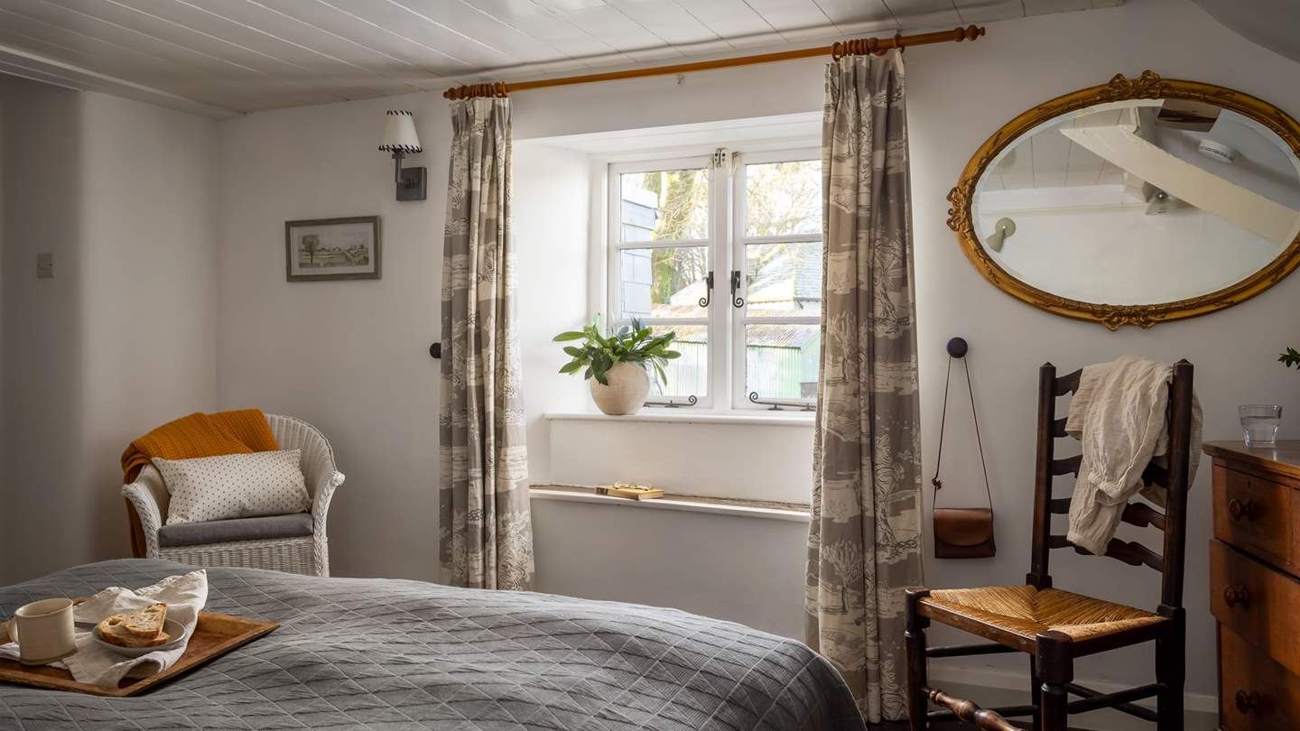 A window seat beckons for a peaceful moment 