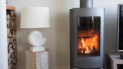 Underfloor heating along with a wood burning stove guarantee warmth for cosy nights in