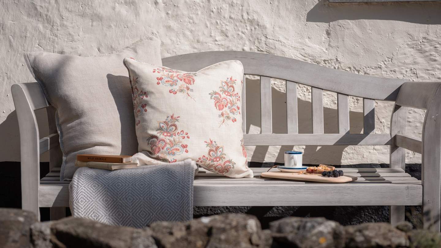 This gorgeous bench is a seriously sunny spot.