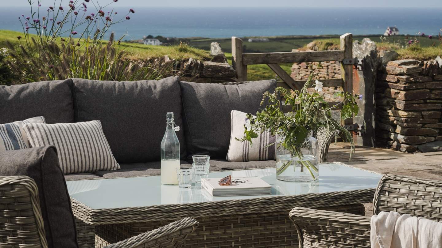 Soaking up endless sea views sat atop a Cornish clifftop