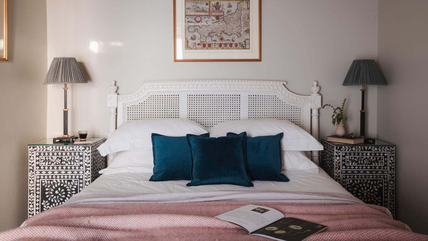 Soothing slumbers await in this sumptuous king-sized bed