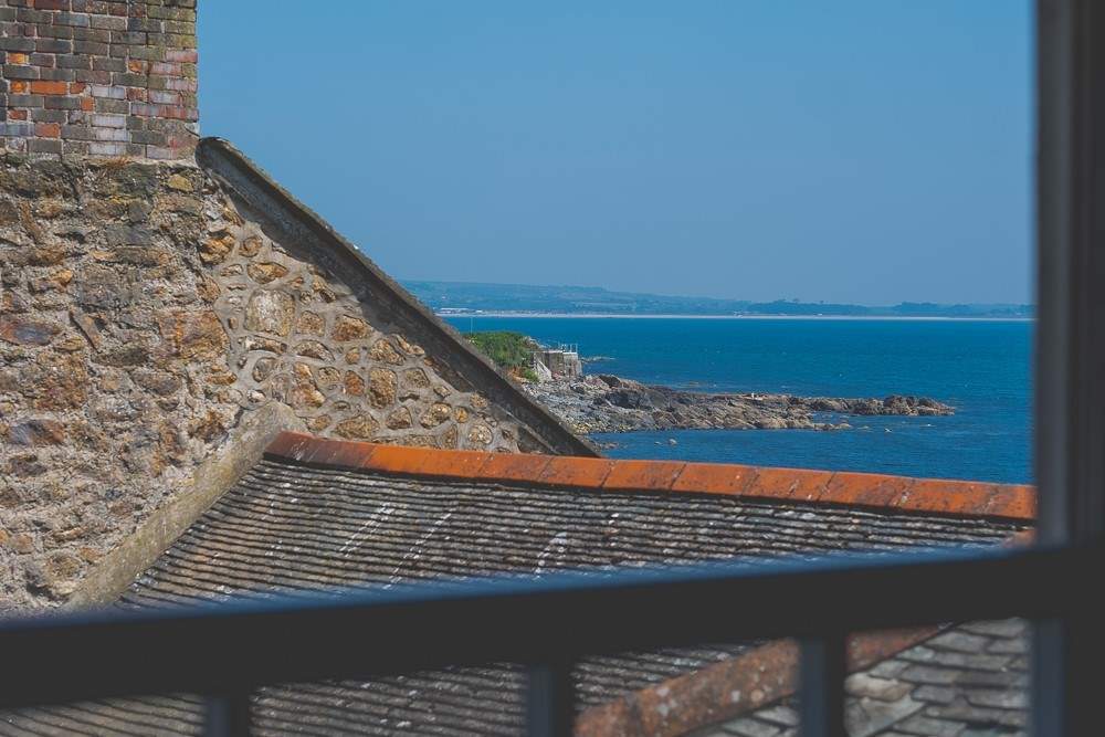 With incredible vistas over the village and harbour 