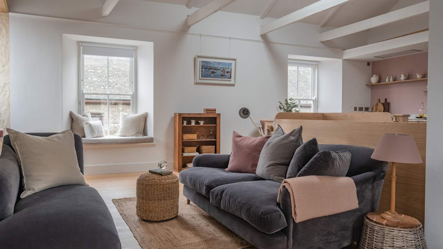 Upside-down living promises sea views as you lounge and dine, while two en-suite bedrooms invite you to rest in divine decadence