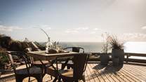 Savour alfresco meals on the decking, a real suntrap on balmy days 