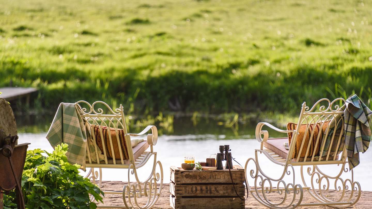 The perfect spot for sundowners on a summer evening - keep an eye out for otters and bird life that pass by.