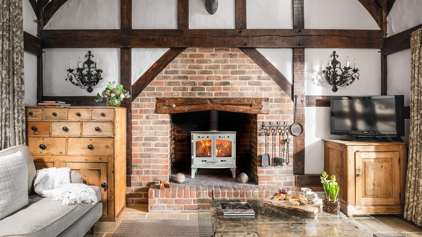 The roaring wood burner is just what's needed during the cooler months - so cosy!