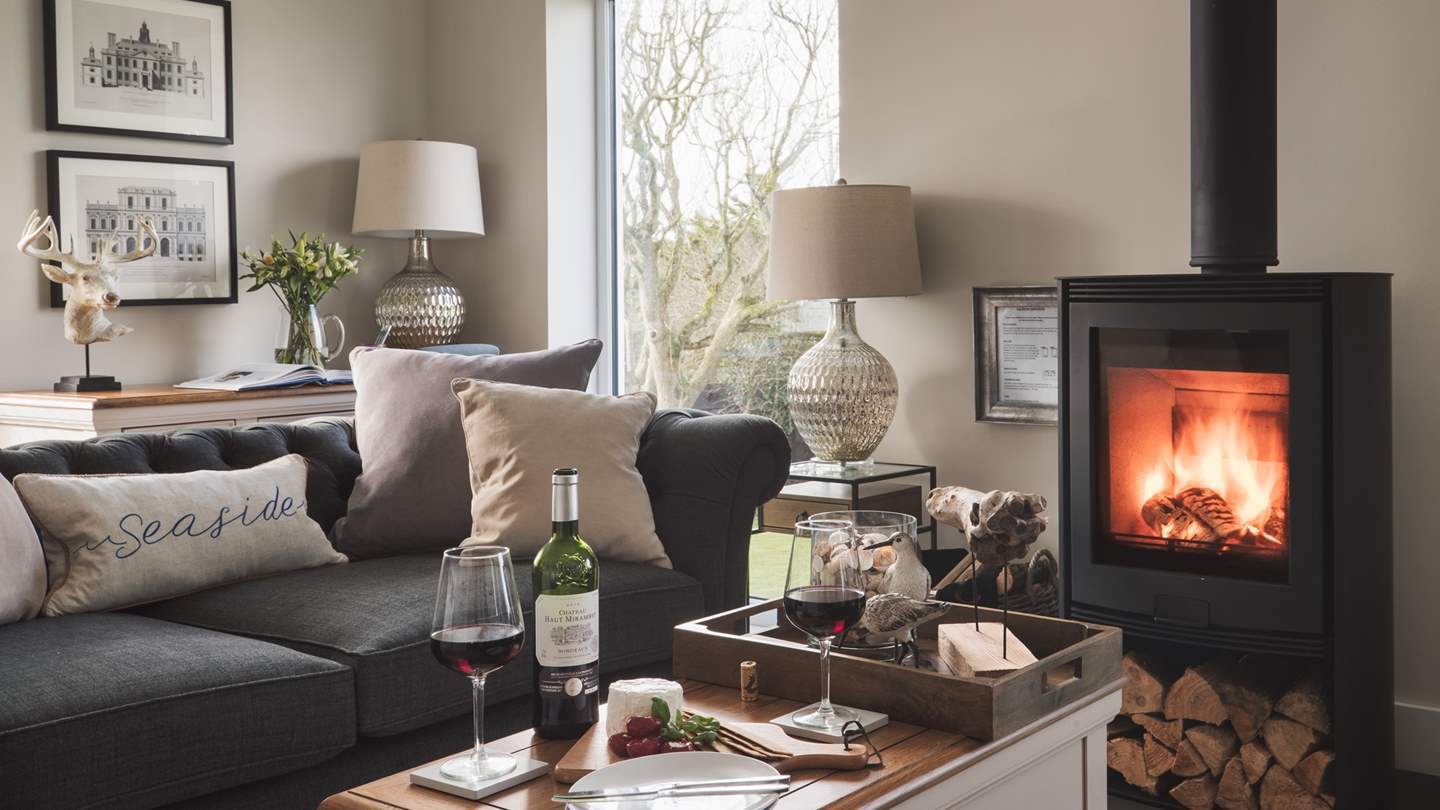 Seek moments of calm beside the heart-warming wood burner 