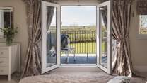 Lie in bed and gaze at the glorious countryside - lie-ins don't come much better than this!