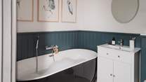 The Lifeboat Station also enjoys a separate family bathroom with a deep freestanding bath with a hand-held shower