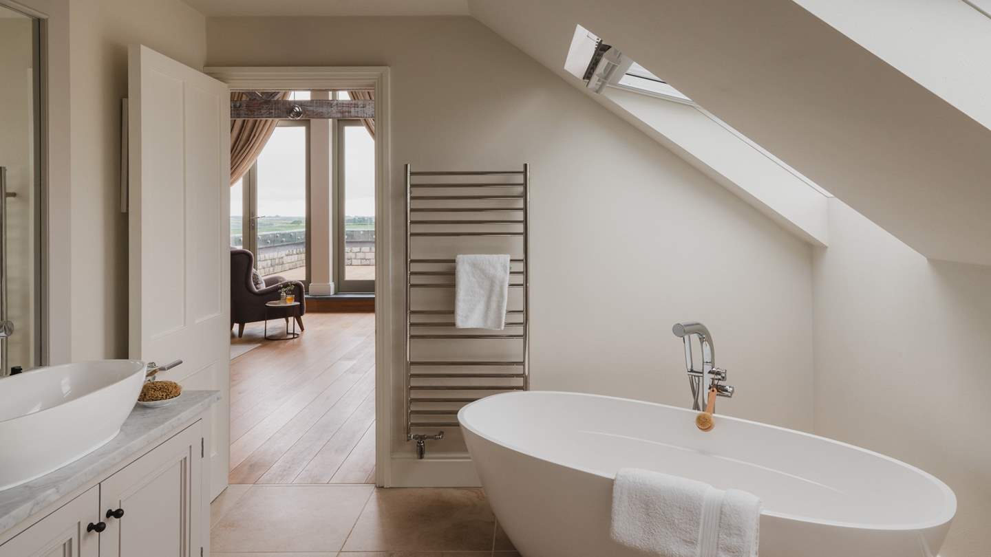 Decorated in soothing tones, the master ensuite is simply a dream
