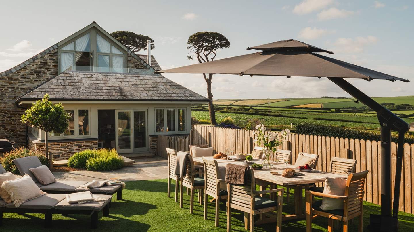 The enclosed garden promises a tranquil haven for peaceful rest outdoors