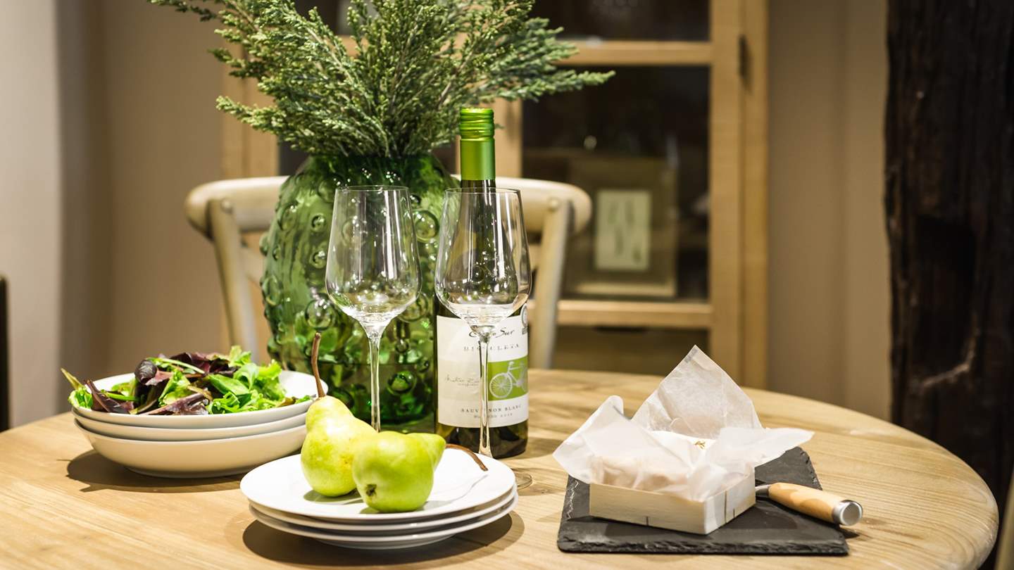 Lucky you! There's a fabulous farm shop just up the road to stock up on local goodies