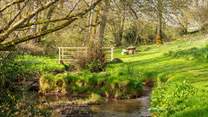 A tumbling stream runs through the grounds - the perfect spot for a picnic
