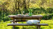 Meals alfresco, best enjoyed deep in the garden!