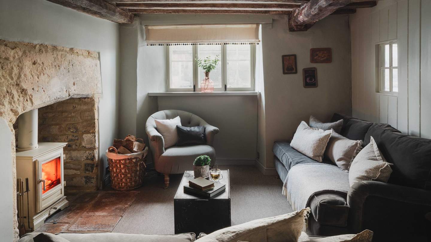 Wooden beamed ceilings, original fireplace and quirky recesses offer plenty of vintage charm