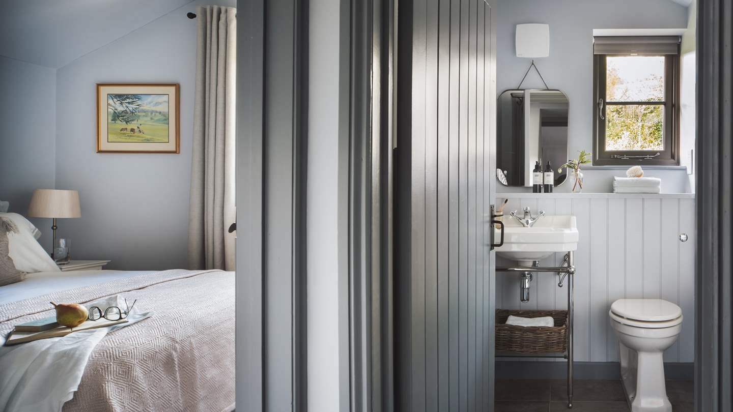 This bedroom is just a step away from the family bathroom