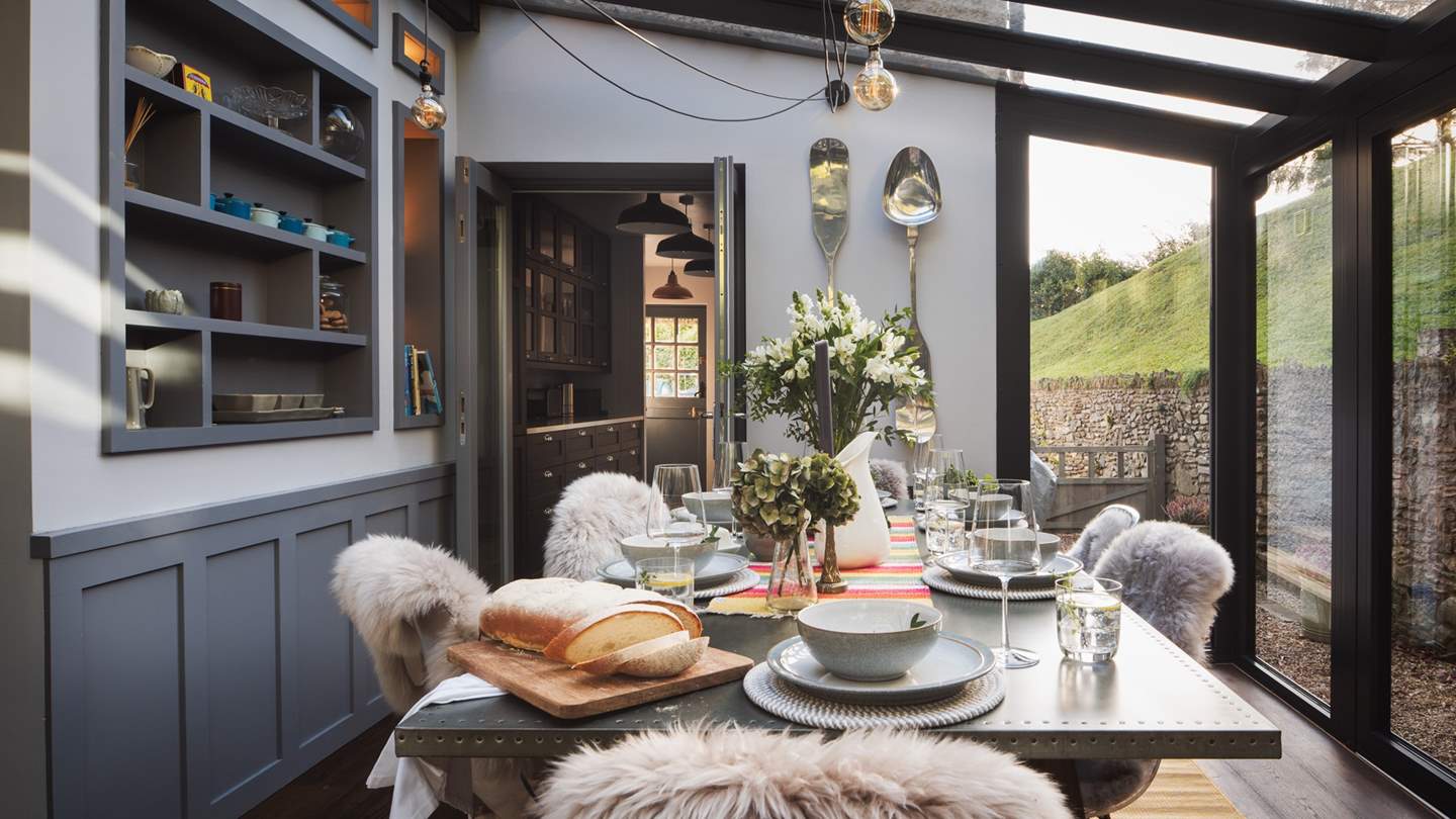 The fabulous dining room is the perfect spot for celebratory meals