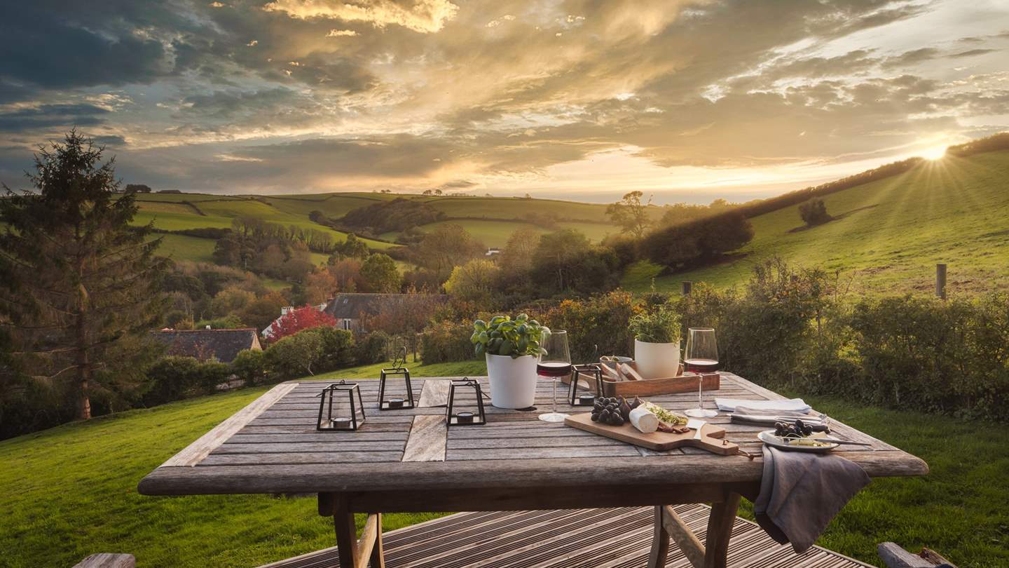 Set amongst glorious countryside, expect stunning views from the hilltop garden